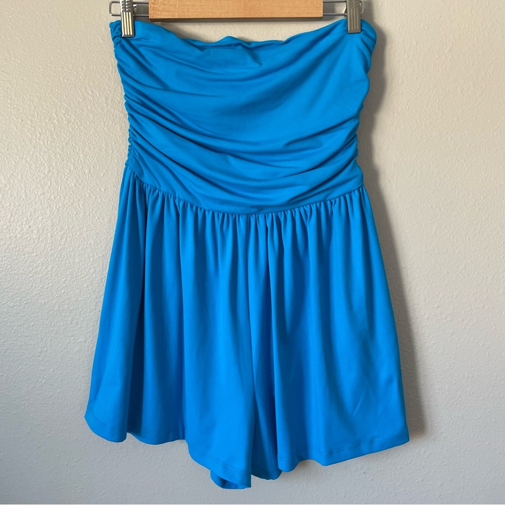 Susana Monaco Ruched Tube Strapless Romper Revolve